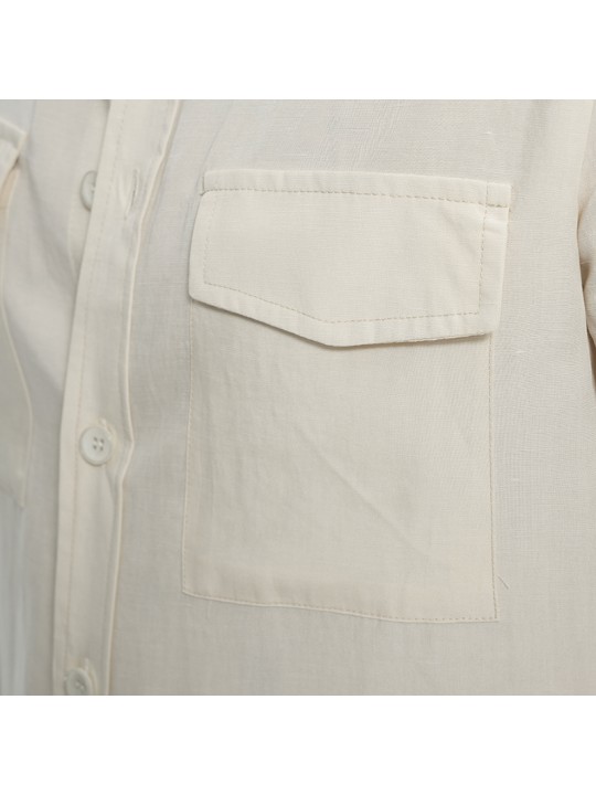 CAMICIA IN LINO CON DOPPIA TASCA