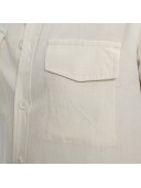 CAMICIA IN LINO CON DOPPIA TASCA