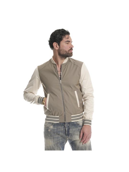 BOMBER FRESCO LANA MANICA COTONE 